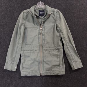 Madewell Utility Jacket Women's XS Green Field Full Zip Pockets Casual Layering